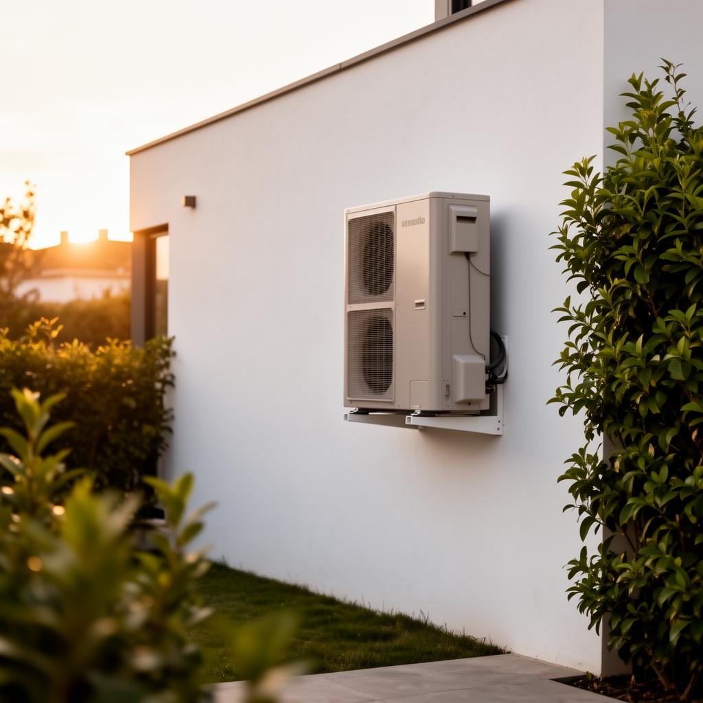 Bomba de calor de aerotermia instalada en una vivienda de Madrid
